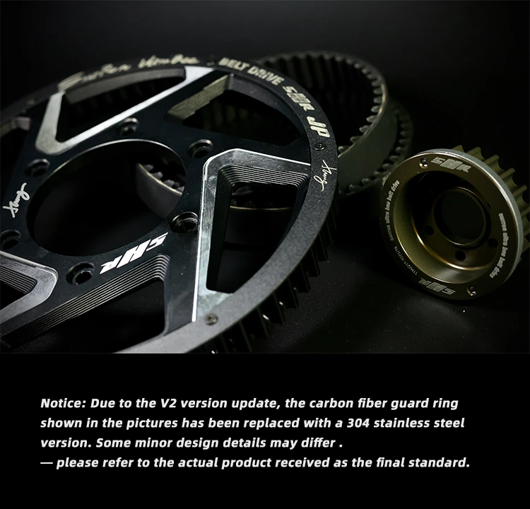 Original SHR update explaining the change from a carbon-fiber guard ring to 304 stainless steel