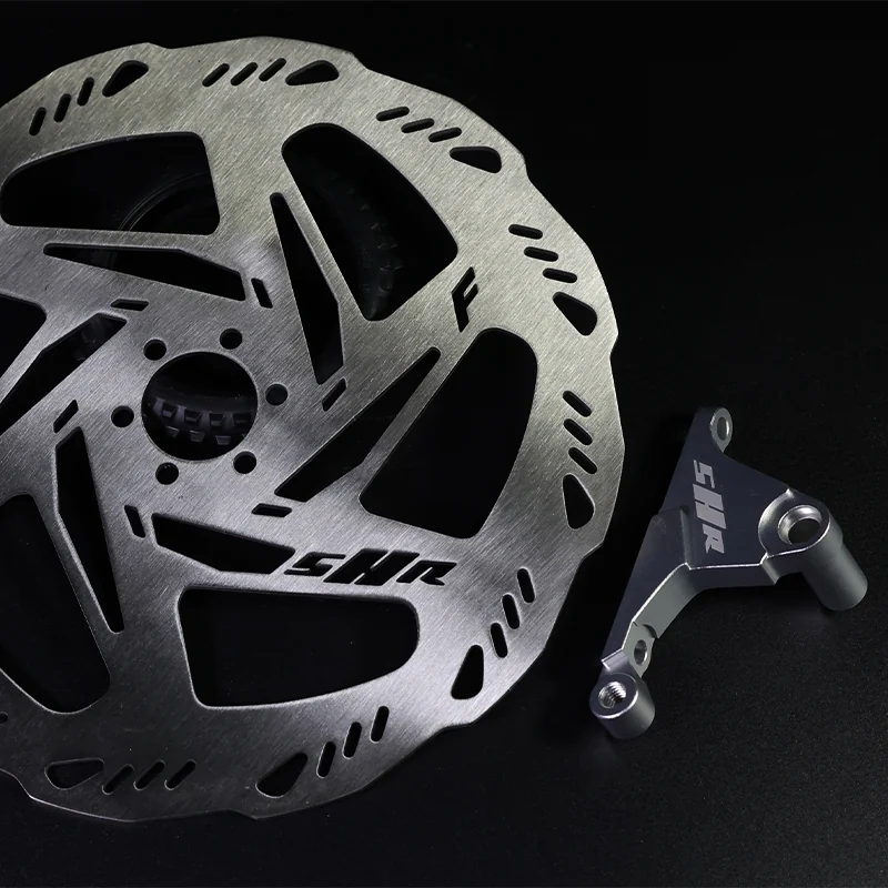 Front brake conversion rotor and adapter for Light Bee; caliper not included