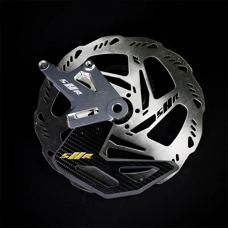 Rear brake conversion rotor, adapter and guard for Light Bee; caliper not included