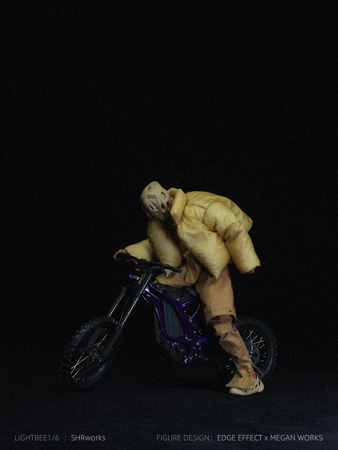 Purple Light Bee model and a posed figure; figure not included