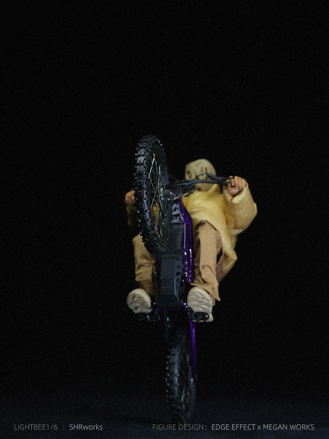 Light Bee model with a posed figure in an action scene; figure not included