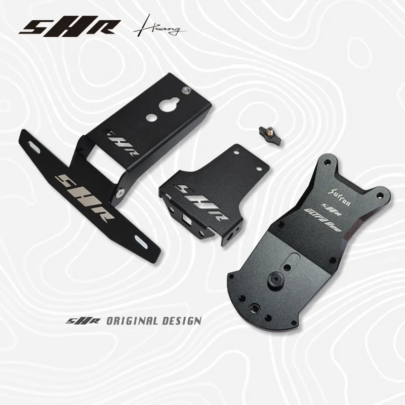 Original SHR design graphic showing the separated tail tidy mounting pieces